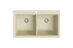 Vidaxl Granite Kitchen Sink Double Basins Beige Vidaxl Granite Kitchen Sink Double Basins Beige