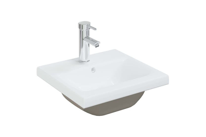 vidaXL 148623 Built-in Basin With Faucet 42x39x18cm Ceramic White vidaXL 148623 Built-in Basin With Faucet 42x39x18cm Ceramic White