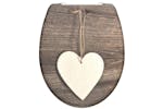 Schutte 435107 Duroplast Toilet Seat With Soft-close Wood Heart Printed Schutte 435107 Duroplast Toilet Seat With Soft-close Wood Heart Printed