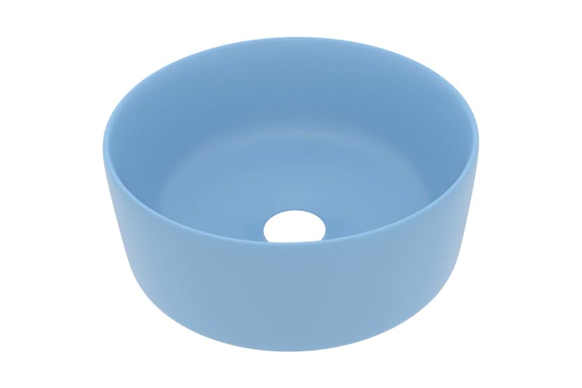 vidaXL 147011 Luxury Wash Basin Round Matt Light Blue 40x15cm Ceramic vidaXL 147011 Luxury Wash Basin Round Matt Light Blue 40x15cm Ceramic