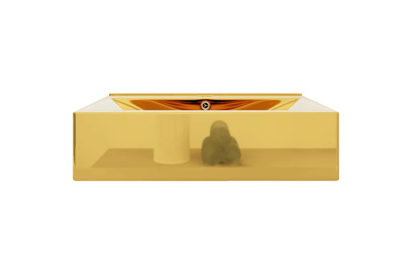 vidaXL 143503 Wash Basin With Overflow 60x46x16cm Ceramic Gold vidaXL 143503 Wash Basin With Overflow 60x46x16cm Ceramic Gold