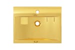 vidaXL 143503 Wash Basin With Overflow 60x46x16cm Ceramic Gold vidaXL 143503 Wash Basin With Overflow 60x46x16cm Ceramic Gold