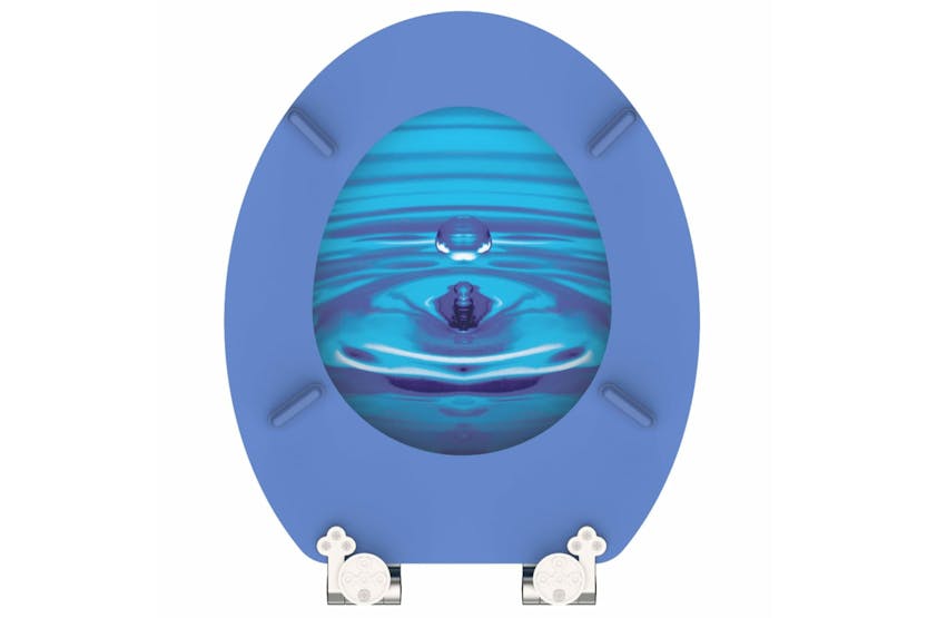 Schutte 438744 Toilet Seat With Soft-close Blue Drop Schutte 438744 Toilet Seat With Soft-close Blue Drop