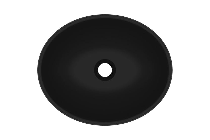 vidaXL 146931 Luxury Basin Oval-shaped Matt Black 40x33cm Ceramic vidaXL 146931 Luxury Basin Oval-shaped Matt Black 40x33cm Ceramic
