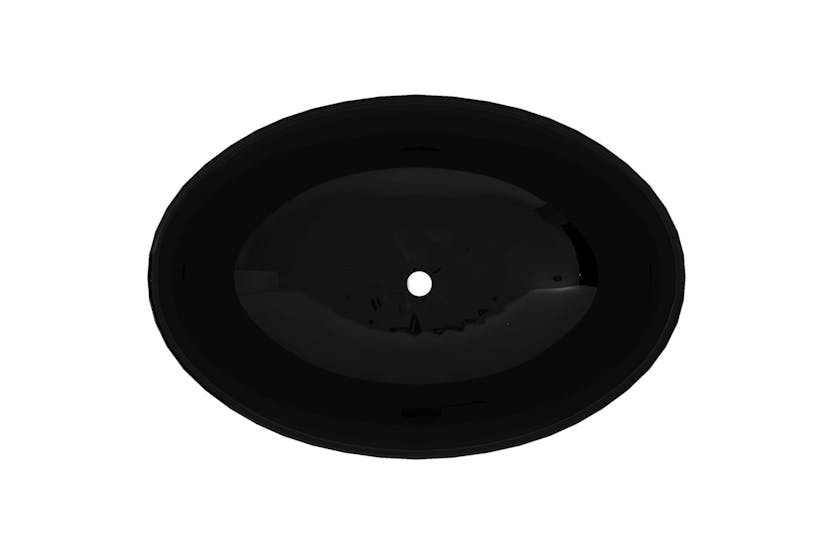 Vidaxl Luxury Ceramic Basin Oval-shaped Sink Black 40 X 33 Cm Vidaxl Luxury Ceramic Basin Oval-shaped Sink Black 40 X 33 Cm