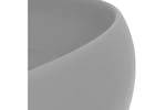 vidaXL 147004 Luxury Wash Basin Round Matt Light Grey 40x15cm Ceramic vidaXL 147004 Luxury Wash Basin Round Matt Light Grey 40x15cm Ceramic
