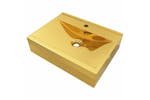 vidaXL 143503 Wash Basin With Overflow 60x46x16cm Ceramic Gold vidaXL 143503 Wash Basin With Overflow 60x46x16cm Ceramic Gold