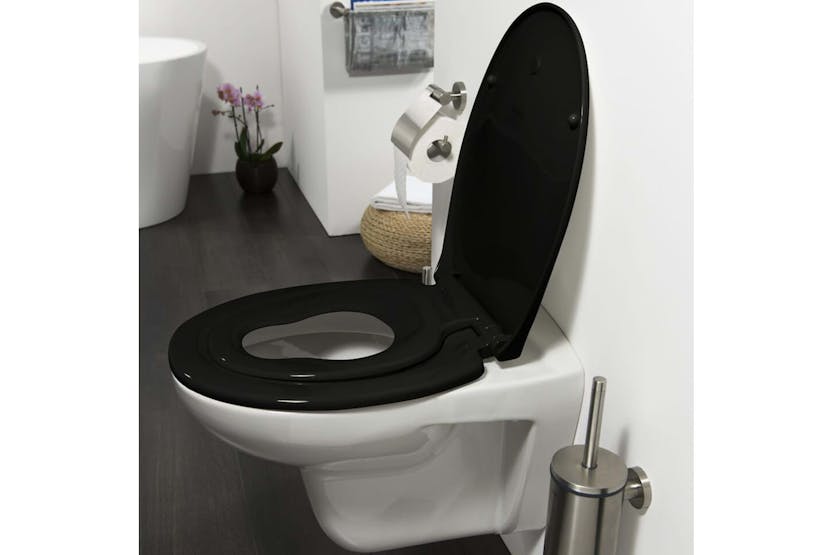 Tiger 432035 Toilet Seat And Children Seat Tulsa Black Tiger 432035 Toilet Seat And Children Seat Tulsa Black