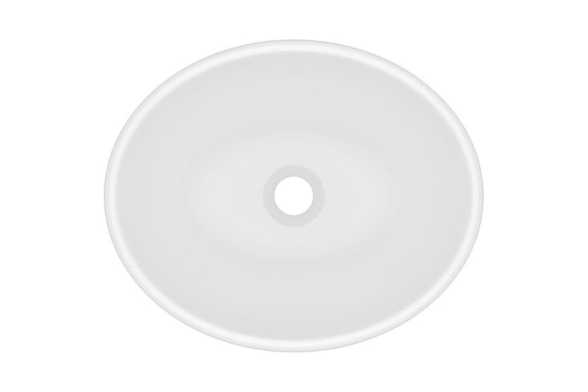vidaXL 146921 Luxury Basin Oval-shaped Matt White 40x33cm Ceramic vidaXL 146921 Luxury Basin Oval-shaped Matt White 40x33cm Ceramic