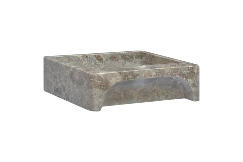 vidaXL 149185 Sink Grey 40x40x12cm Marble vidaXL 149185 Sink Grey 40x40x12cm Marble