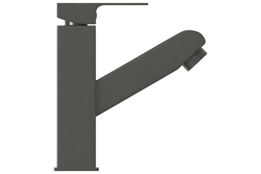 vidaXL 149078 Bathroom Basin Faucet With Pull-out Function Grey 157x172mm vidaXL 149078 Bathroom Basin Faucet With Pull-out Function Grey 157x172mm