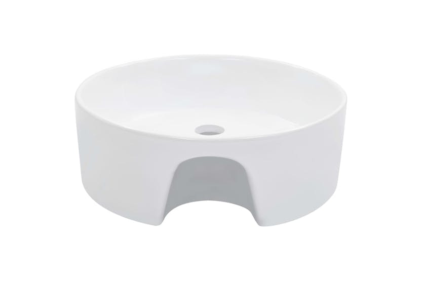 vidaXL 143911 Wash Basin With Overflow 36x13cm Ceramic White vidaXL 143911 Wash Basin With Overflow 36x13cm Ceramic White