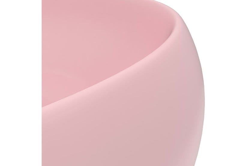 vidaXL 146999 Luxury Wash Basin Round Matt Pink 40x15cm Ceramic vidaXL 146999 Luxury Wash Basin Round Matt Pink 40x15cm Ceramic