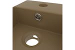 vidaXL 146996 Bathroom Sink With Overflow Ceramic Matt Cream vidaXL 146996 Bathroom Sink With Overflow Ceramic Matt Cream