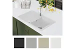 Vidaxl Granite Kitchen Sink Single Basin With Drainer Reversible Cream White Vidaxl Granite Kitchen Sink Single Basin With Drainer Reversible Cream White