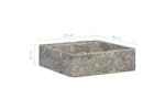vidaXL 149185 Sink Grey 40x40x12cm Marble vidaXL 149185 Sink Grey 40x40x12cm Marble