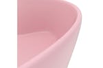 vidaXL 147032 Luxury Wash Basin With Overflow Matt Pink 36x13cm Ceramic vidaXL 147032 Luxury Wash Basin With Overflow Matt Pink 36x13cm Ceramic
