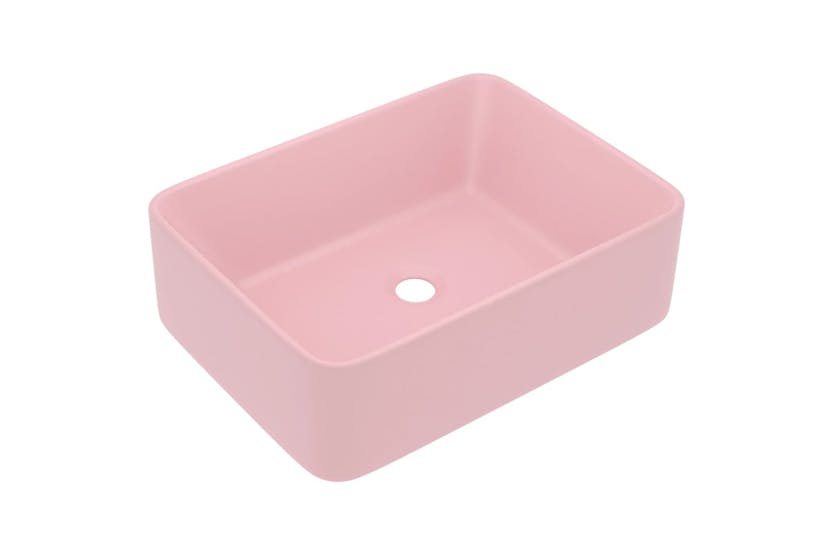 vidaXL 147043 Luxury Wash Basin Matt Pink 41x30x12cm Ceramic vidaXL 147043 Luxury Wash Basin Matt Pink 41x30x12cm Ceramic