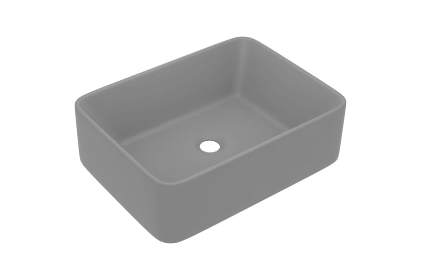 vidaXL 147048 Luxury Wash Basin Matt Light Grey 41x30x12cm Ceramic vidaXL 147048 Luxury Wash Basin Matt Light Grey 41x30x12cm Ceramic