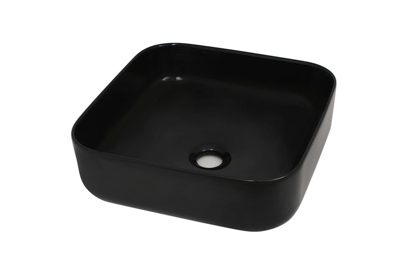 vidaXL 142733 Basin Ceramic Square Black 38x38x13.5cm vidaXL 142733 Basin Ceramic Square Black 38x38x13.5cm