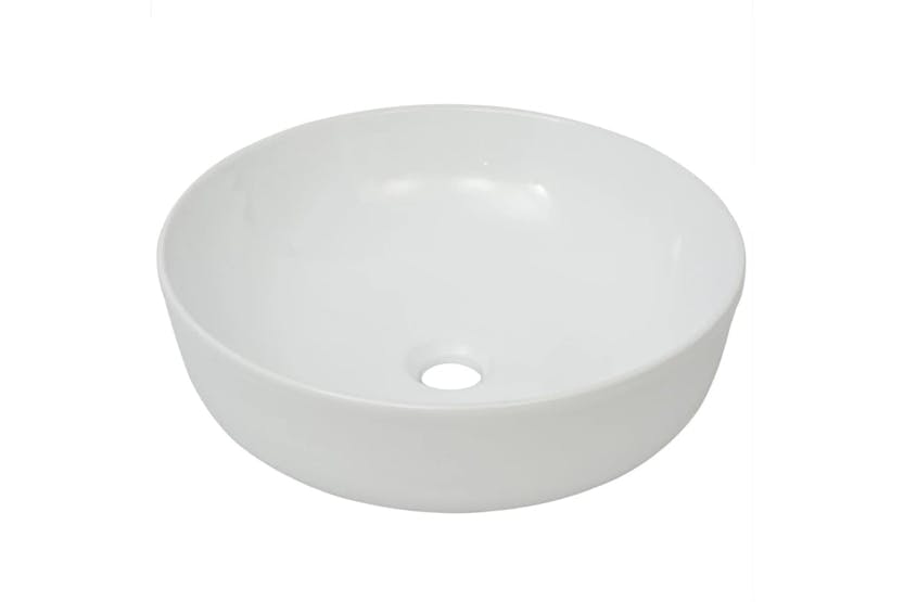 vidaXL 142337 Basin Round Ceramic White 41.5x13.5cm vidaXL 142337 Basin Round Ceramic White 41.5x13.5cm