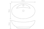 vidaXL 140678 Luxury Ceramic Basin Oval With Overflow And Faucet Hole vidaXL 140678 Luxury Ceramic Basin Oval With Overflow And Faucet Hole