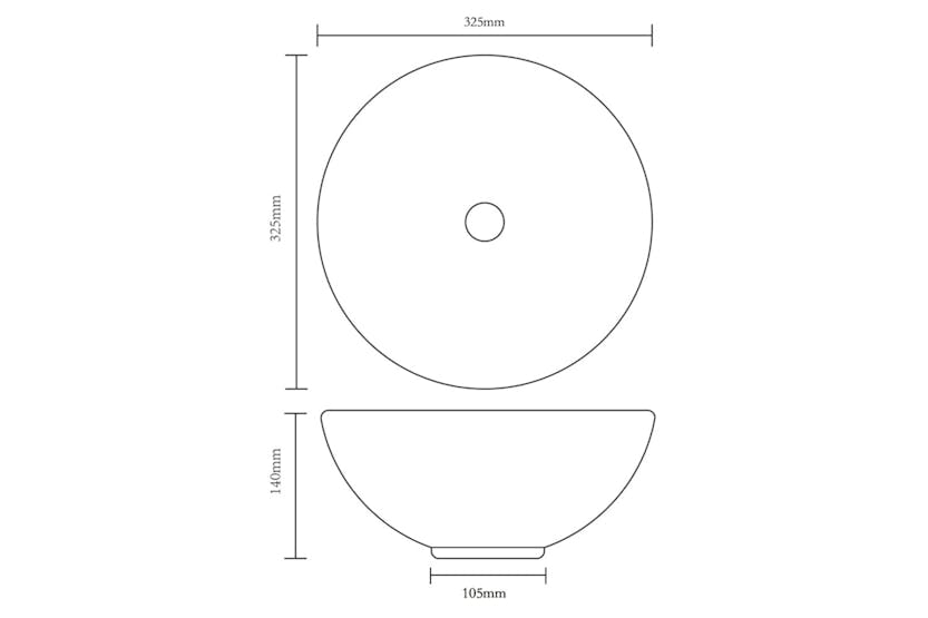 vidaXL 141929 Ceramic Bathroom Sink Basin Black Round vidaXL 141929 Ceramic Bathroom Sink Basin Black Round