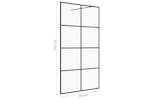 vidaXL 151034 Walk-in Shower Wall With Clear Esg Glass 90x195cm Black vidaXL 151034 Walk-in Shower Wall With Clear Esg Glass 90x195cm Black