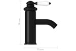 vidaXL 149071 Bathroom Basin Faucet Black 130x180mm vidaXL 149071 Bathroom Basin Faucet Black 130x180mm