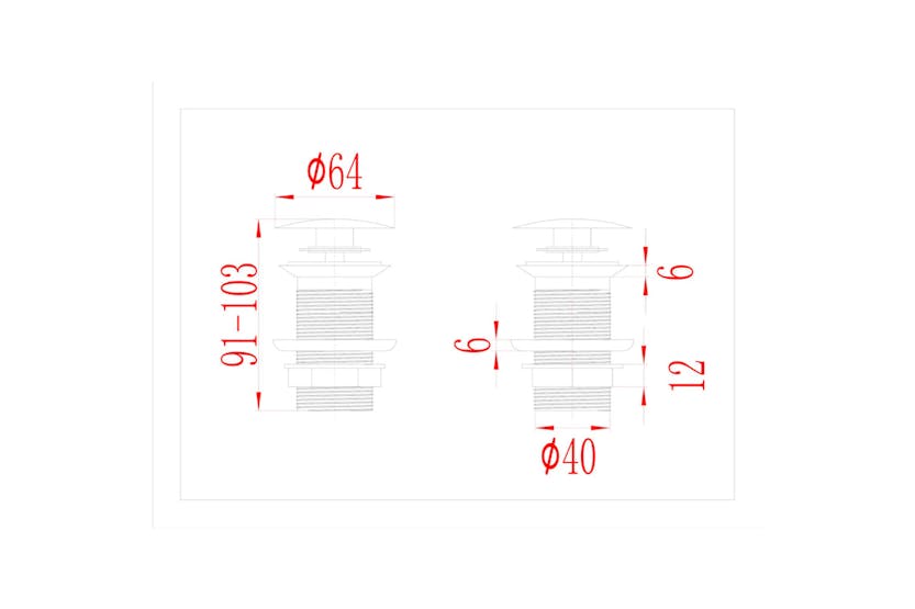 vidaXL 149063 Push Drain Without Overflow Function Grey 6.4x6.4x9.1cm vidaXL 149063 Push Drain Without Overflow Function Grey 6.4x6.4x9.1cm