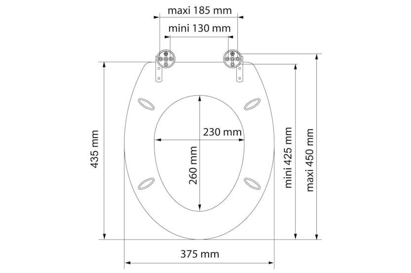 Schutte 438743 Toilet Seat With Soft-close Grey Steel Schutte 438743 Toilet Seat With Soft-close Grey Steel