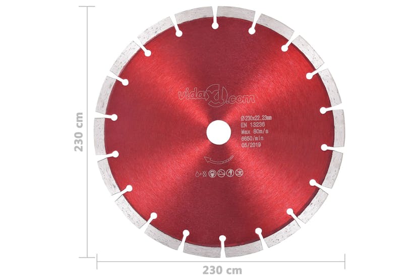 vidaXL 143238 Diamond Cutting Disc Steel 230mm vidaXL 143238 Diamond Cutting Disc Steel 230mm