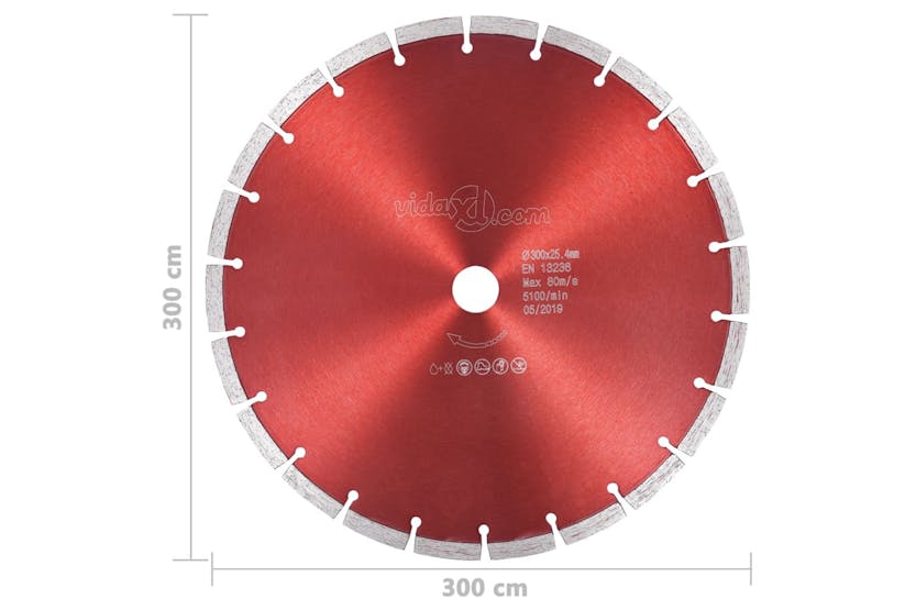 vidaXL 143241 Diamond Cutting Disc Steel 300mm vidaXL 143241 Diamond Cutting Disc Steel 300mm