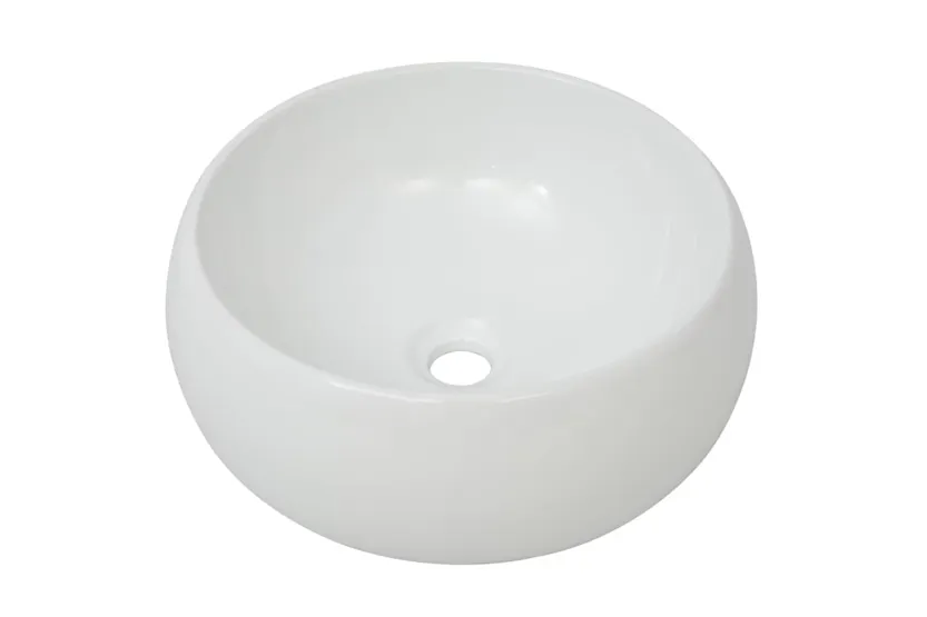 vidaXL 275495 Bathroom Basin With Mixer Tap Ceramic Round White vidaXL 275495 Bathroom Basin With Mixer Tap Ceramic Round White