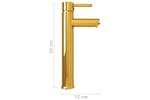 vidaXL 149089 Bathroom Mixer Tap Gold 12x30cm vidaXL 149089 Bathroom Mixer Tap Gold 12x30cm