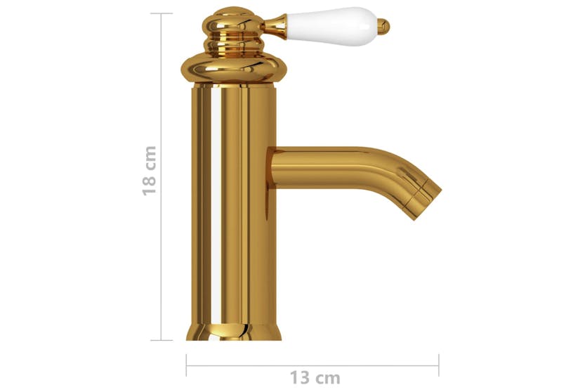 vidaXL 149072 Bathroom Basin Faucet Gold 130x180mm vidaXL 149072 Bathroom Basin Faucet Gold 130x180mm