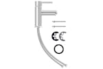 vidaXL 149065 Bathroom Basin Faucet Chromed Finish 130x176mm vidaXL 149065 Bathroom Basin Faucet Chromed Finish 130x176mm