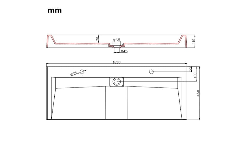 vidaXL 144068 Wash Basin Mineral Cast/marble Cast | White vidaXL 144068 Wash Basin Mineral Cast/marble Cast | White