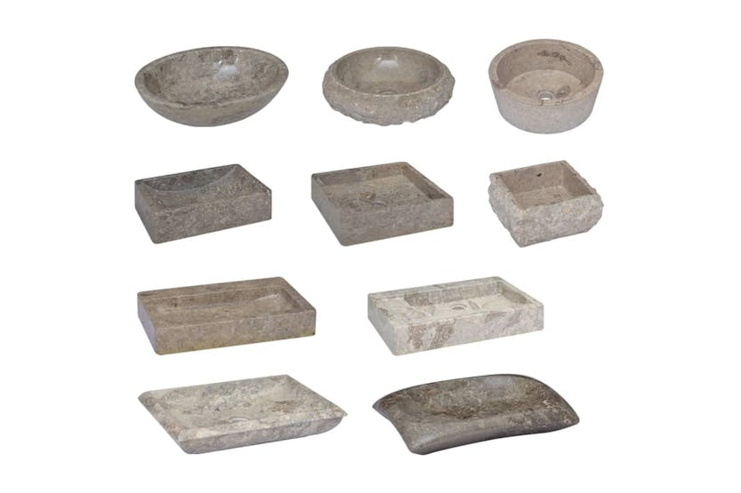 vidaXL 149167 Sink Grey 50x35x10cm Marble vidaXL 149167 Sink Grey 50x35x10cm Marble