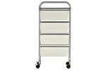 vidaXL 320399 4-drawer Mobile Storage Trolley White Plastic vidaXL 320399 4-drawer Mobile Storage Trolley White Plastic