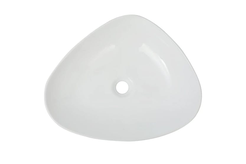 vidaXL 142345 Basin Triangle Ceramic White 50.5x41x12cm vidaXL 142345 Basin Triangle Ceramic White 50.5x41x12cm