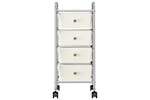 vidaXL 320399 4-drawer Mobile Storage Trolley White Plastic vidaXL 320399 4-drawer Mobile Storage Trolley White Plastic