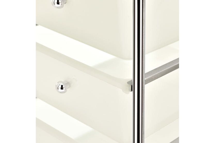 vidaXL 320399 4-drawer Mobile Storage Trolley White Plastic vidaXL 320399 4-drawer Mobile Storage Trolley White Plastic