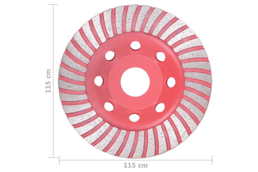 vidaXL 143250 Diamond Grinding Cup Wheel With Turbo 115mm vidaXL 143250 Diamond Grinding Cup Wheel With Turbo 115mm