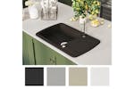 Vidaxl Granite Kitchen Sink Single Basin Black Vidaxl Granite Kitchen Sink Single Basin Black