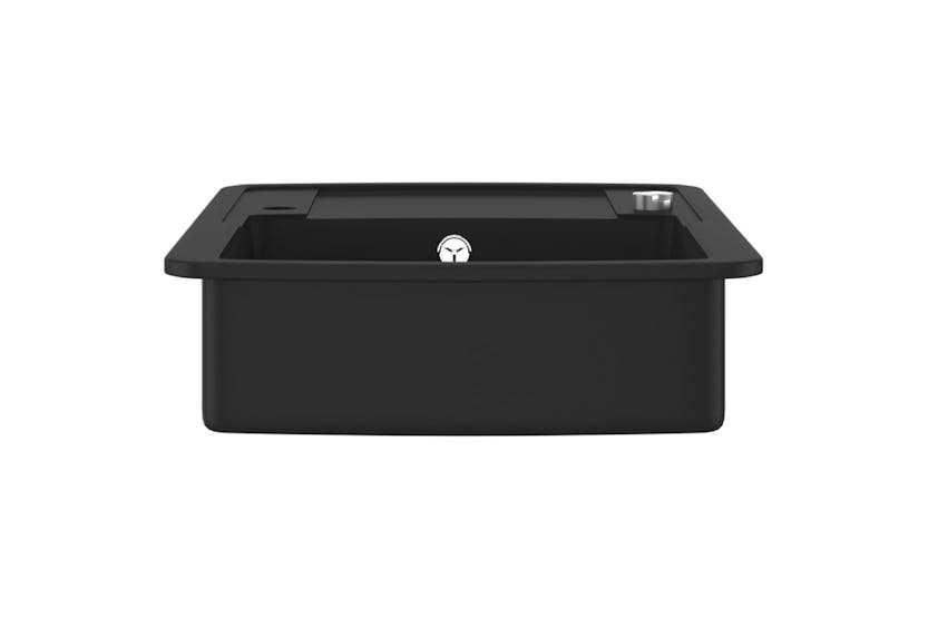 Vidaxl Granite Kitchen Sink Single Basin Black Vidaxl Granite Kitchen Sink Single Basin Black