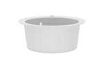 Vidaxl Granite Kitchen Sink Single Basin Round White Vidaxl Granite Kitchen Sink Single Basin Round White