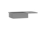 Vidaxl Granite Kitchen Sink Single Basin Grey Vidaxl Granite Kitchen Sink Single Basin Grey