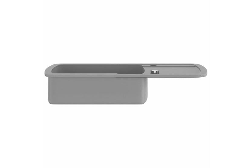 Vidaxl Granite Kitchen Sink Single Basin Grey Vidaxl Granite Kitchen Sink Single Basin Grey