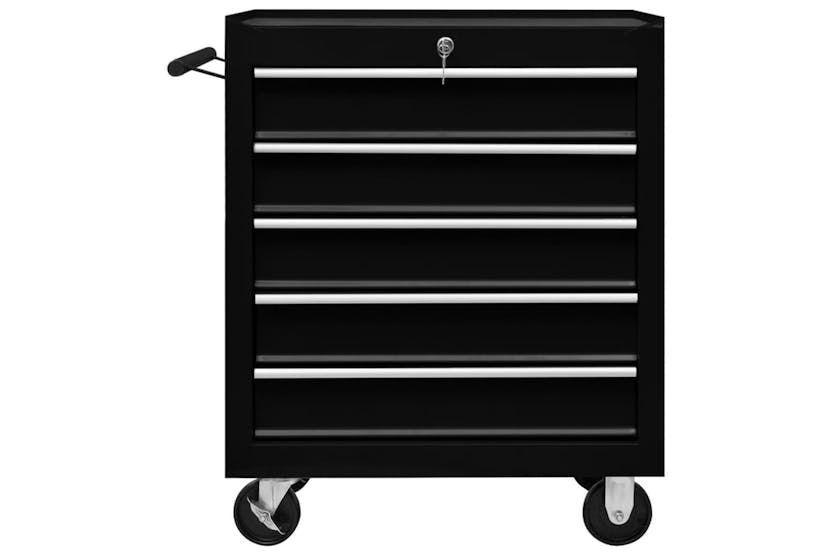 vidaXL 147172 Workshop Tool Trolley with 5 Drawers | Black vidaXL 147172 Workshop Tool Trolley with 5 Drawers | Black